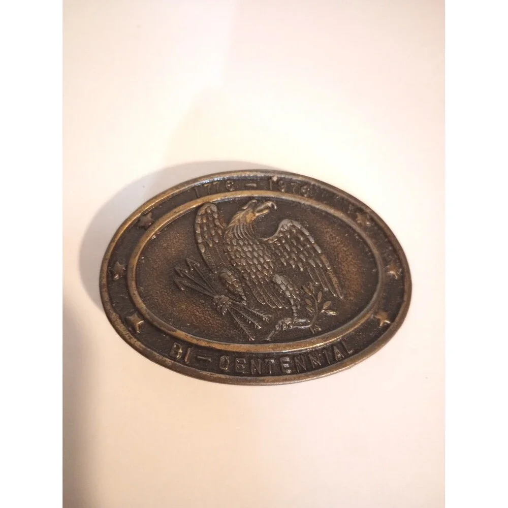 Bicentennial 1776-1976 American Eagle - Oval Belt Buckle